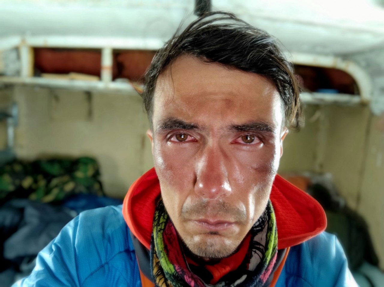 Участник после восхождения